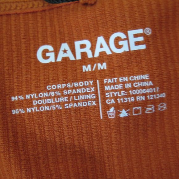 Garage Cropped Orange V-neck Top - Picture 4 of 6